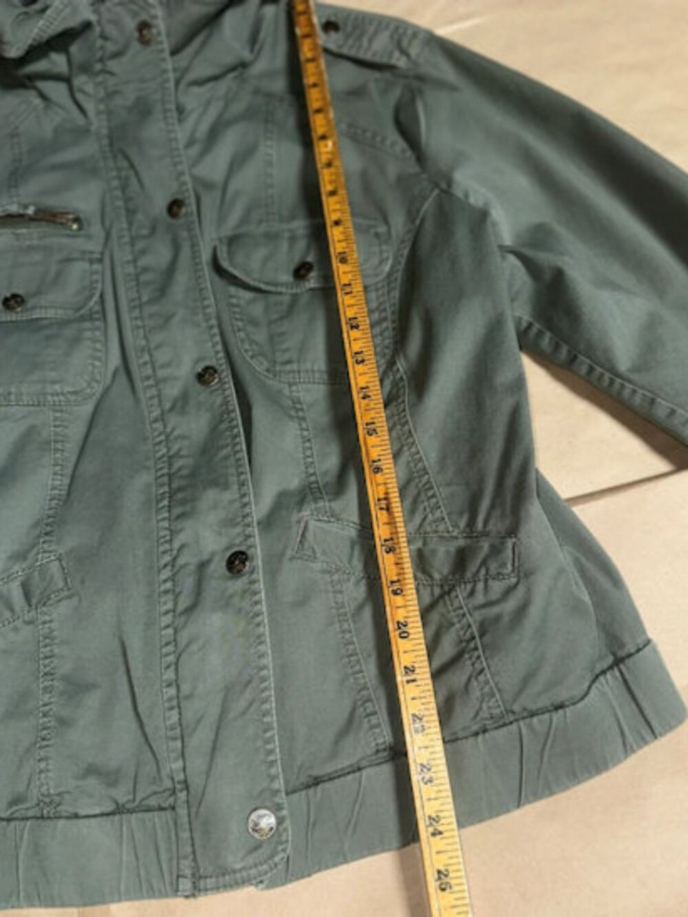 Style & Co Military-style Jacket, Green 18W - Picture 9 of 10